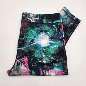 Fila Sport‎ Womens Size L Black Pink Multi Color Yoga Running Athletic Pants